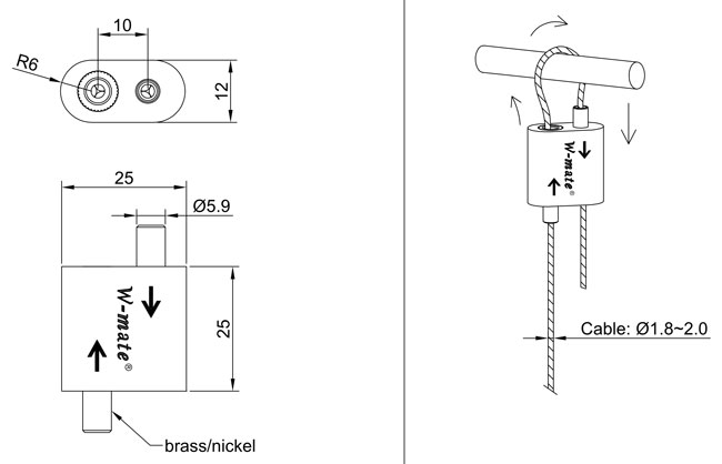 Cable Fixer-Looping Gripper-25mm