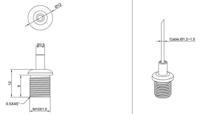 Cable Grippper With Male Thread Cable Grippper With Male Thread