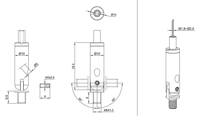 Rotational Cable Gripper With Screw Rotational Cable Gripper With Screw