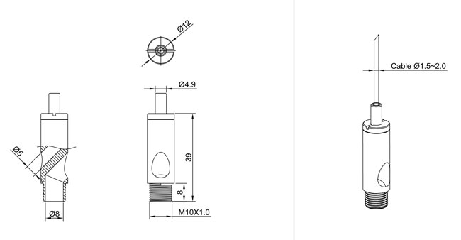 Cable Gripper With Male Thread