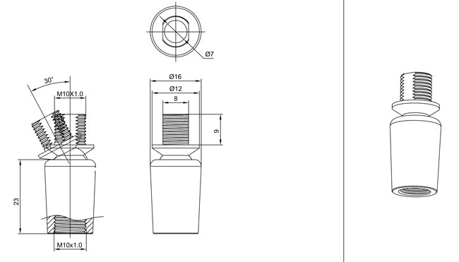 Swivel Joint With Male Thread 