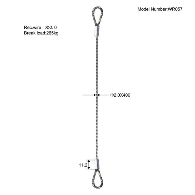 Double Loop End Wire Rope WR057 Double Loop End Wire Rope WR057