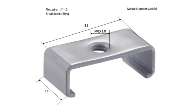 Ceiling attachments Track clip CA035 Ceiling attachments Track clip CA035